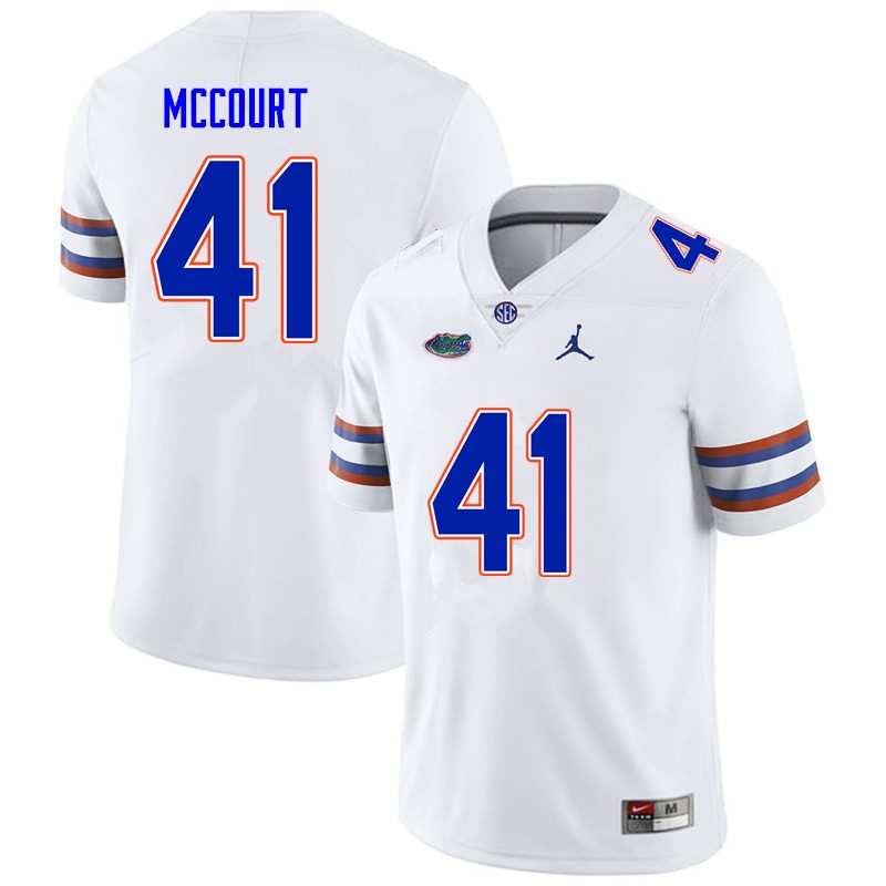 Men's NCAA Florida Gators Alex McCourt #41 Stitched Authentic Nike White College Football Jersey KKH7665TU